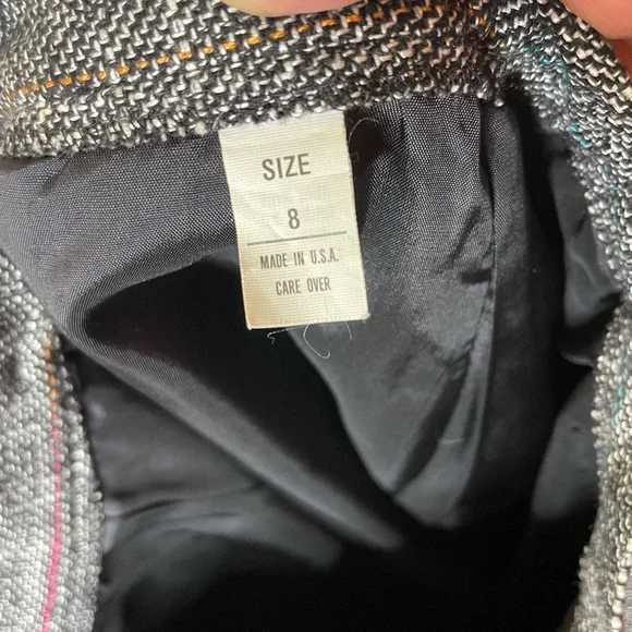 Vintage 80’s Bretton Place Gray Tweed Blazer and Skirt Sz 8 - Picture 7 of 7